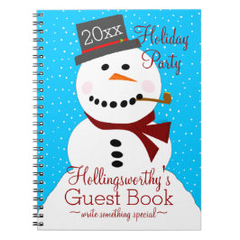 Holiday Party Guest Book - Snowman Notitieboek
