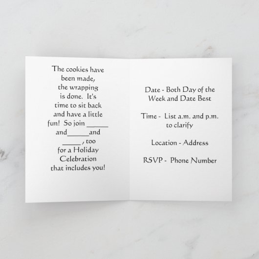 Holiday Party Invitation (Binnen)