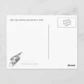 Holiday Party Invitation - Crazy Elf Sled Ride Briefkaart (Achterkant)