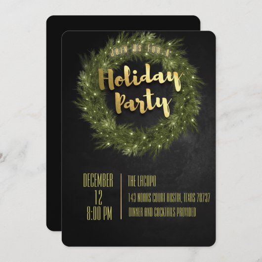 Holiday Party Invitation Custom Company Party ! Kaart (Voorkant / Achterkant)
