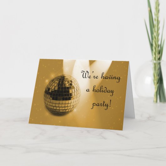 Holiday Party Invitation Gold (Voorkant)