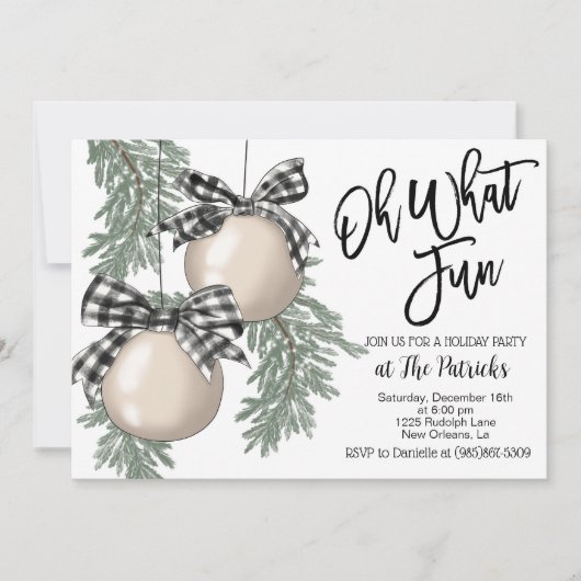 Holiday Party Invitation Kaart (Voorkant)