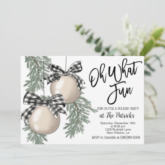 Holiday Party Invitation Kaart (Staand voorkant)