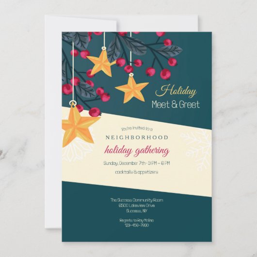 Holiday Party Invitation Kaart (Voorkant)