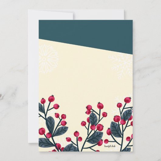 Holiday Party Invitation Kaart (Achterkant)