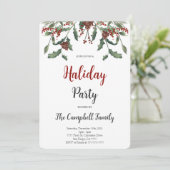 Holiday Party Invitation Kaart (Staand voorkant)
