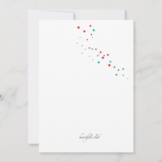 Holiday Party Invitation Kaart (Achterkant)