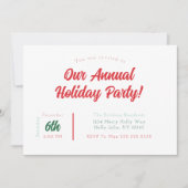 Holiday Party Invitation Kaart (Voorkant)