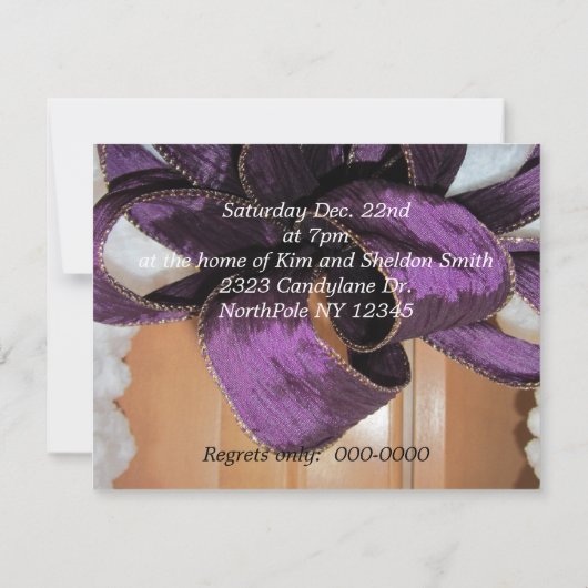 Holiday Party Invitation Kaart (Achterkant)