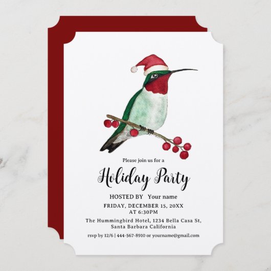 Holiday Party Invitation Kaart (Voorkant / Achterkant)