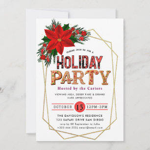 Holiday Party Invitation Kaart