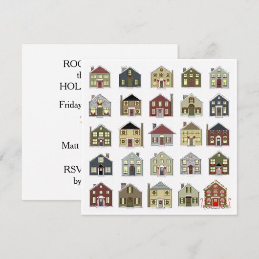 Holiday Party Invitation Kaart (Voorkant / Achterkant)