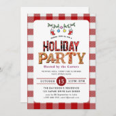 Holiday Party Invitation Kaart (Voorkant / Achterkant)