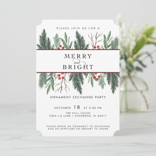 Holiday Party Invitation Kaart (Staand voorkant)