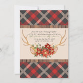 Holiday Party Oh Deer Woodland Antlers Kaart (Voorkant)