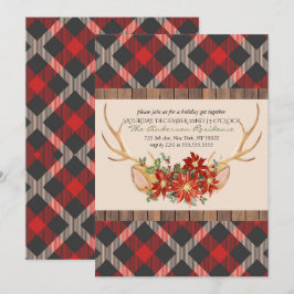 Holiday Party Oh Deer Woodland Antlers Kaart