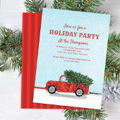 Holiday Party Red Truck Classic Custom Kaart