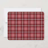 Holiday Party Santa's Hat And Plaid Pattern Kaart (Achterkant)