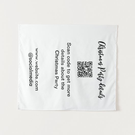 Holiday party Scan QR code details website social  Wandkleed (Voorkant (horizontaal))