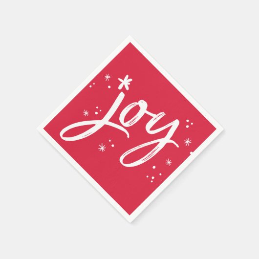 HOLIDAY PARTY vreugde script rood wit sprankelinge Servetten (Hoek)