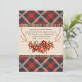 Holiday Party Woodland Antlers Kaart (Staand voorkant)