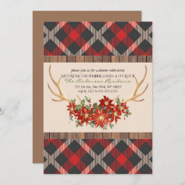 Holiday Party Woodland Antlers Kaart