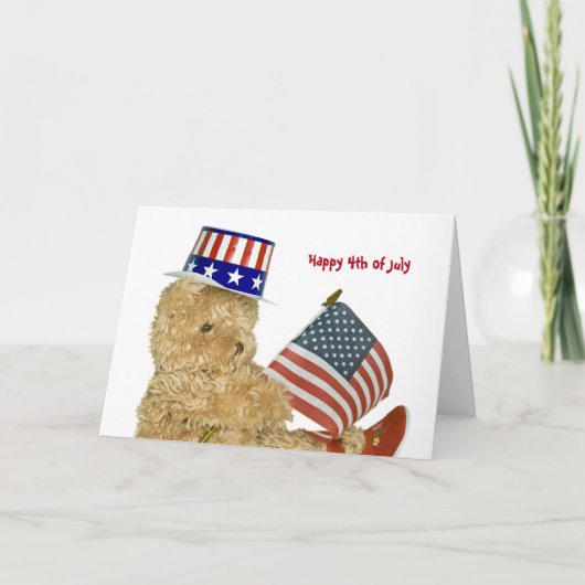 Holiday Patriotic Teddy Bear Kaart (Voorkant)