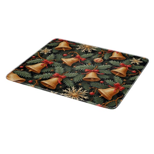 Holiday pattern, Christmas Bells with Snowflakes, Snijplank (Hoek)