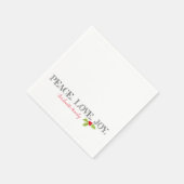 Holiday Peace Love Joy Family Name Text Holly Servet (Hoek)