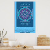 HOLIDAY PEACE MANDALA POSTER (Keuken)