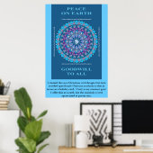 HOLIDAY PEACE MANDALA POSTER (Thuiskantoor)