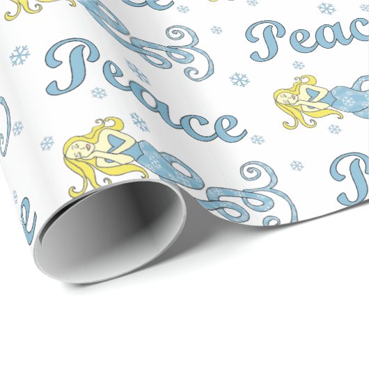 Holiday Peace Mermaid Cadeaupapier (Rol Hoek)
