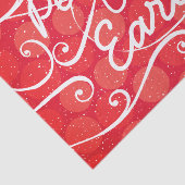 Holiday Peace on Earth Typografie Red White Tissuepapier (Detail)