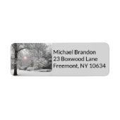 Holiday peace snow sun return label (Voorkant)