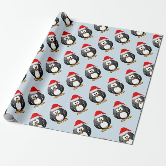 Holiday Penguin Cadeaupapier (Uitgerold)