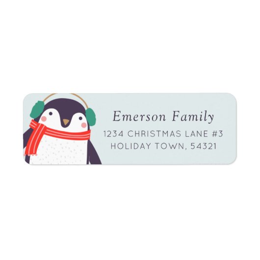 Holiday Penguin Etiket (Voorkant)
