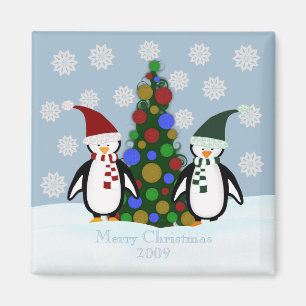 Holiday Penguin Family Kerstmis Magnet
