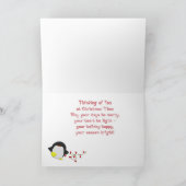 Holiday Penguin Fun Feestdagen Kaart (Binnen)