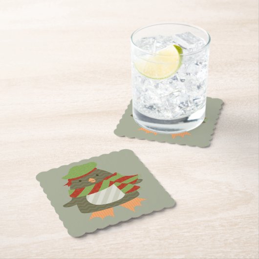 HOLIDAY PENGUIN KARTONNEN ONDERZETTERS (Insitu)