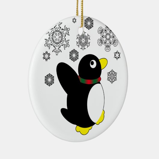 Holiday Penguin Keramisch Ornament (Rechts)