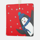 Holiday Penguin Keramisch Ornament (Links)