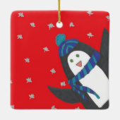 Holiday Penguin Keramisch Ornament (Achterkant)