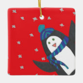Holiday Penguin Keramisch Ornament (Voorkant)