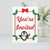 Holiday Penguin Party nodigt uit Kaart (Staand voorkant)