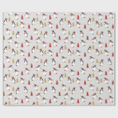Holiday Penguin Pattern Cadeaupapier (Vlak)