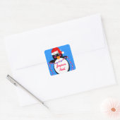 Holiday Penguin Vierkante Sticker (Envelop)