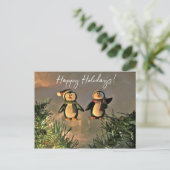 Holiday Penguins Briefkaart (Staand voorkant)