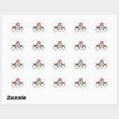 Holiday Penguins Ronde Sticker (Vel)