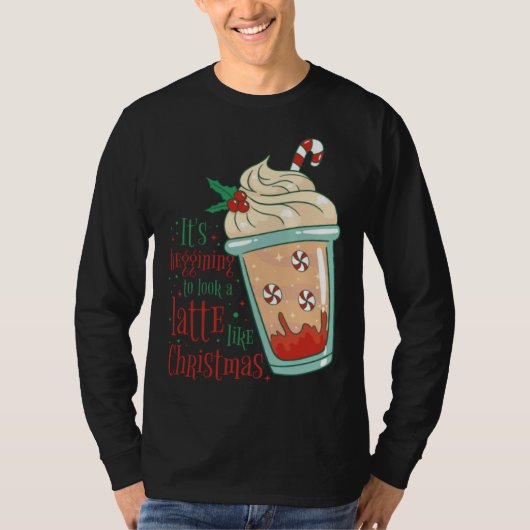 Holiday Peppermint Candy Cane Coffee Graphic Tees (Voorkant)