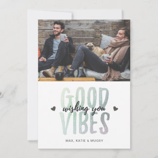 Holiday Photo Card | GOOD VIBES Feestdagenkaart